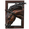 Grazing Left Facing Horse Wall Sculpture