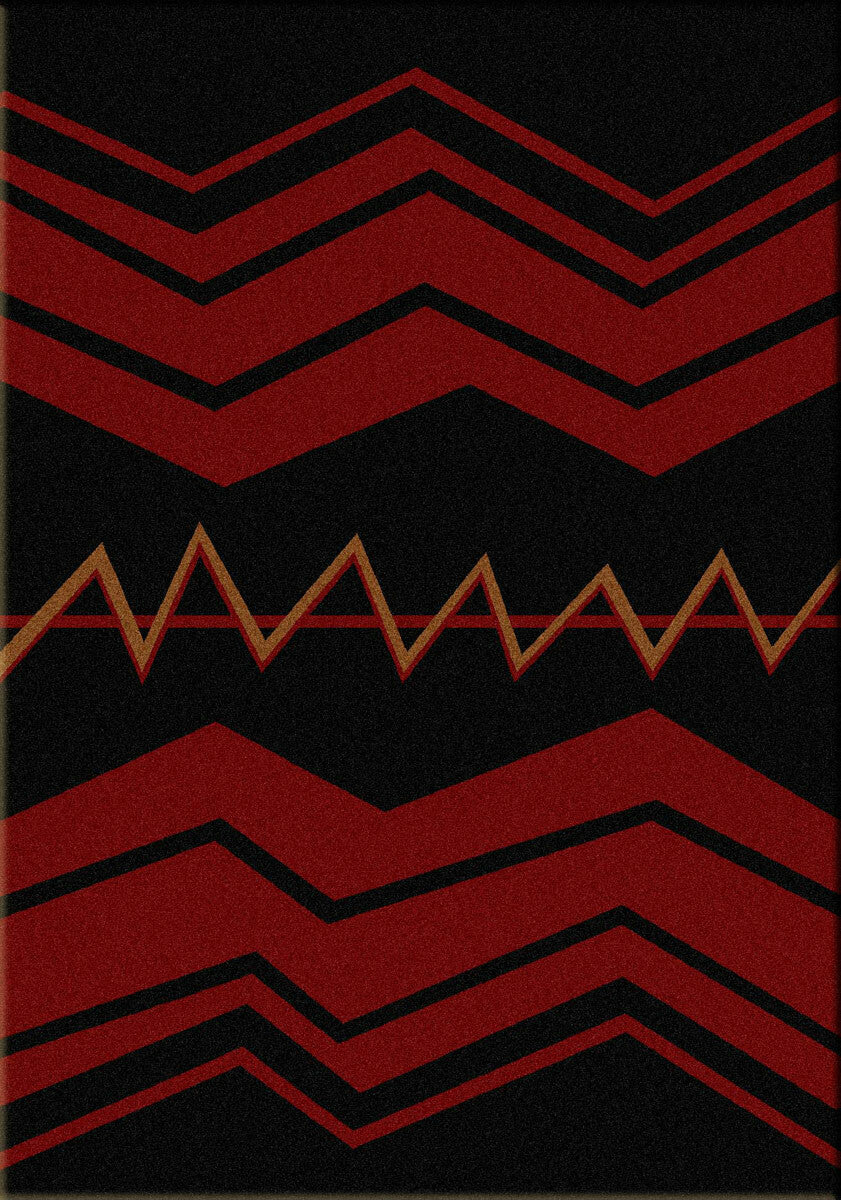War Path Black Rug - 8 x 11