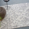 Ivory Tepee Fringed Rug - 5 x 8 - OUT OF STOCK UNTIL 07/15/2026