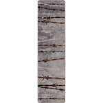 Barbed Wire Gray Rug - 2 x 8