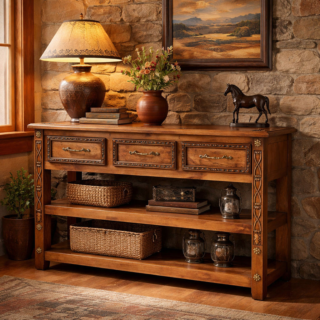 Rosemont Carved Console Table