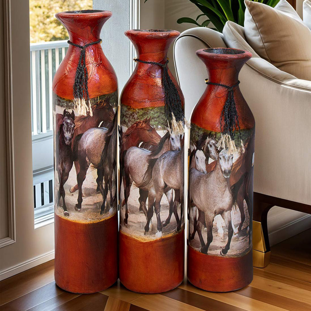Western Stampede Decorative Pots - Set of 3