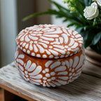Mojave Talavera Trinket Box - Red & White