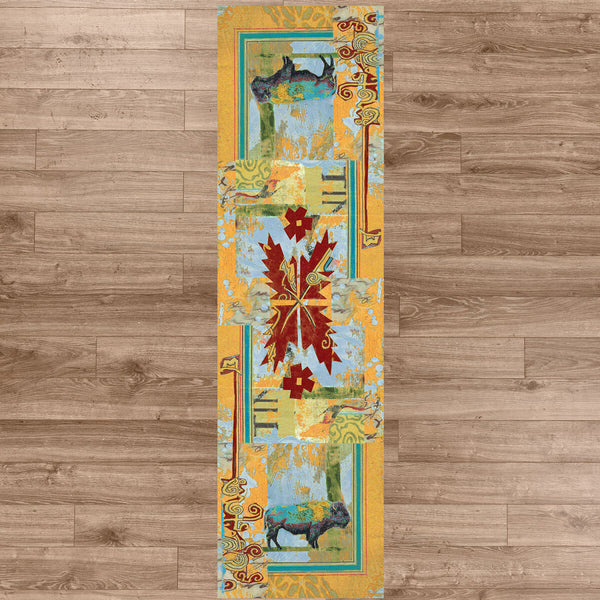 Golden Buffalo Rug - 2 x 8