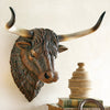 Longhorn Steer Sculpture Wall Hanging - SALE