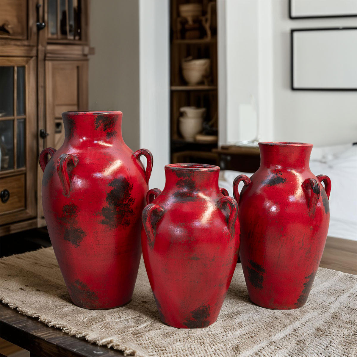 Seminole Valley Red Pots - Set of 3