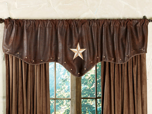 Starlight Trails Chocolate Star Valance