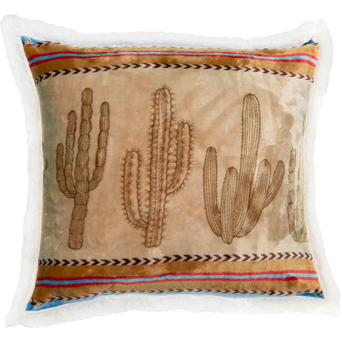 Cactus Horizon Sherpa Pillow- SALE