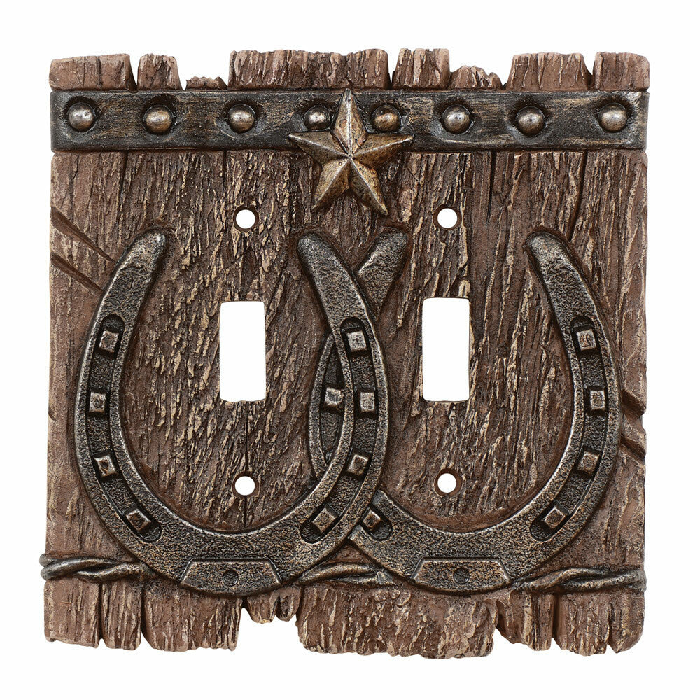 Western Ranch Double Switch Plate