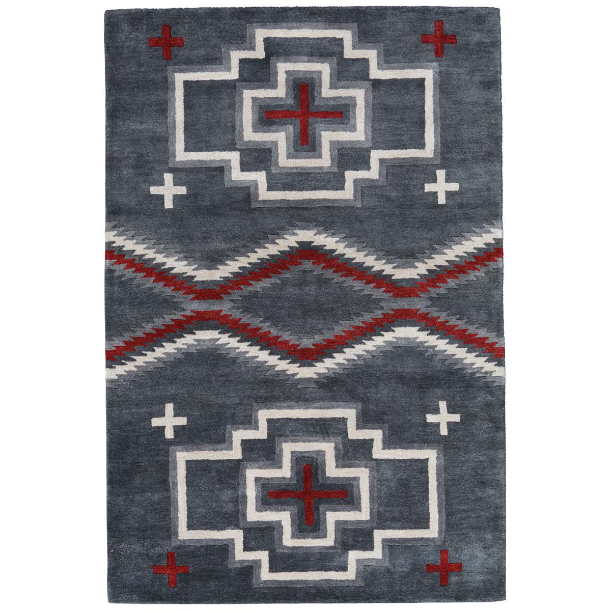 San Miguel Grey Rug - 6 x 9