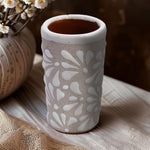 Talavera Hues Gray & White Shot Glass - Set of 6
