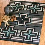 Bounty Turquoise Flint Rug - 3 x 4