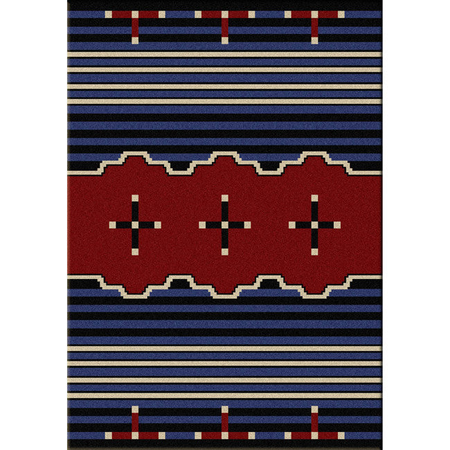 Big Chief Blue Rug - 8 x 11