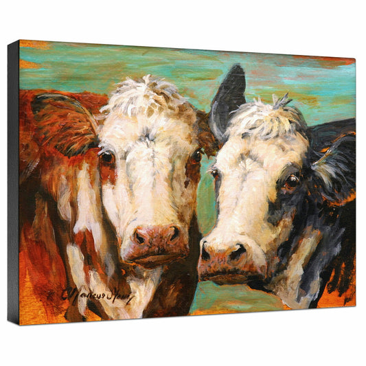 Cow Pair Gallery Wrapped Canvas