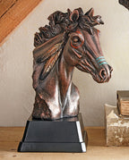 Warrior Horse Bust Sculpture - SALE