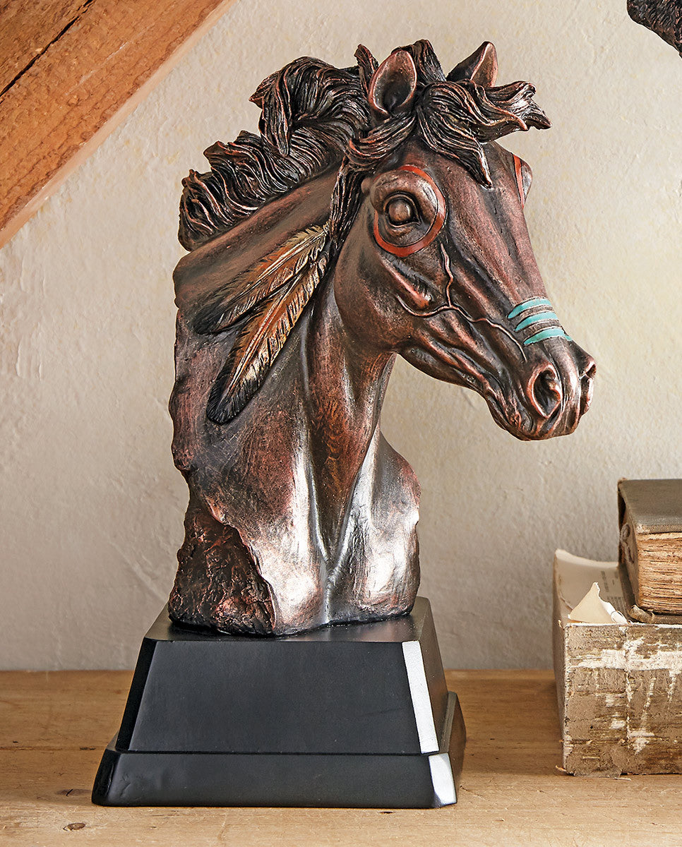Warrior Horse Bust Sculpture - SALE