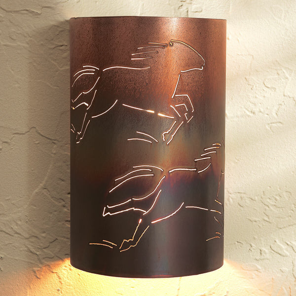 Copper Horse Wall Sconce