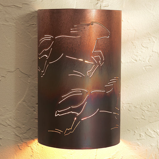 Copper Horse Wall Sconce