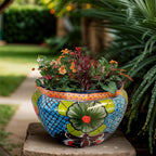 Blue Flower Octo Planter