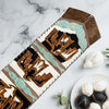 Fringed Bird & Teal Faux Gator Table Runner - 96 Inch