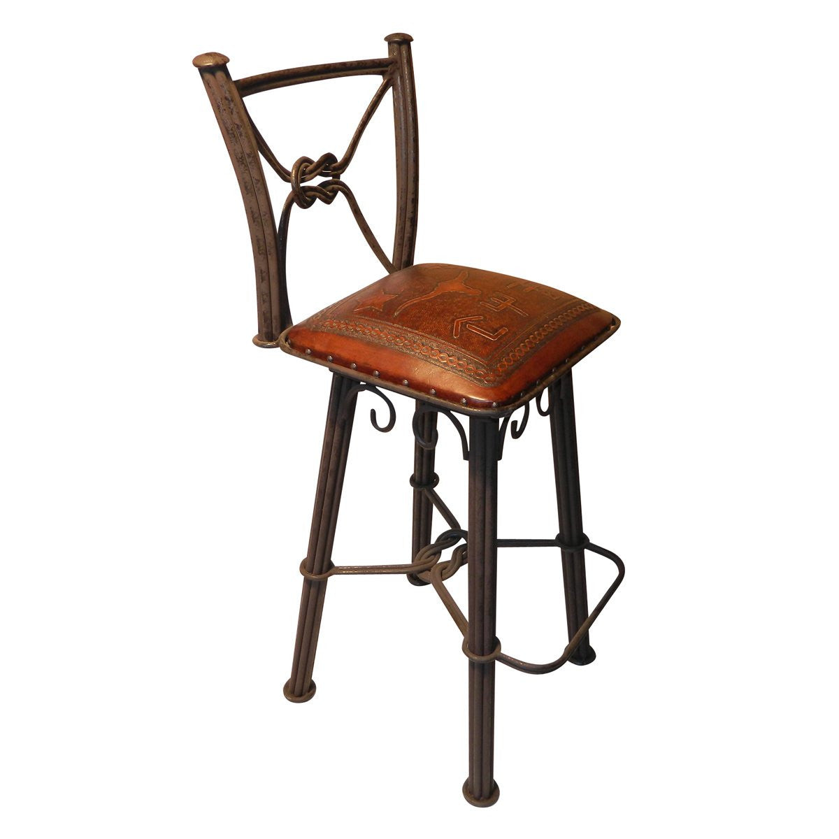 Coronado Iron Barstool with Swivel Back - Brands