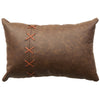 Butte Leather Pillow with Fabric Back - 12 x 18