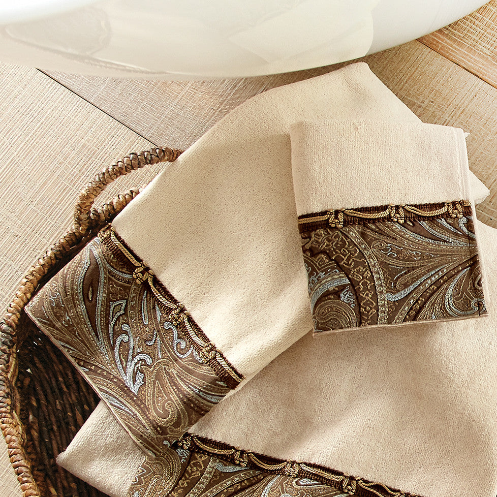 Western Paisley Linen Hand Towel - SALE