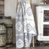 Tribal Arrow Gray Plush Throw