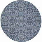 Chandler Blue Indoor/Outdoor Rug - 8 Ft. Round