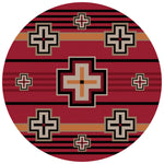 Bounty Red Southwestern Rug - 8 Ft. Round