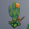 Cactus & Roadrunner Metal Wall Art