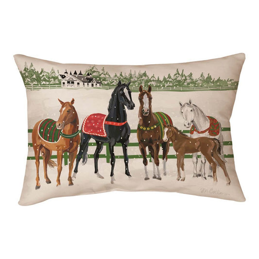 Holiday Thoroughbred Indoor/Outdoor Pillow