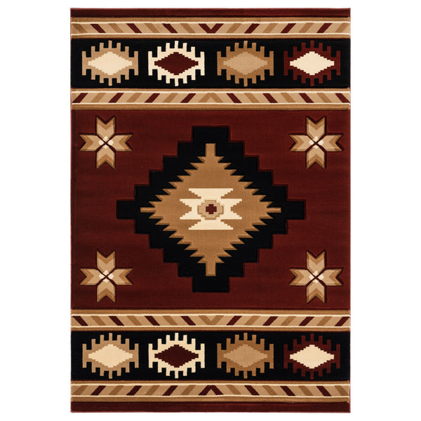 Star Vision Burgundy Rug - 2 x 3