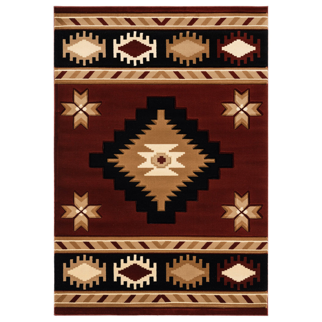 Star Vision Burgundy Rug - 2 x 3