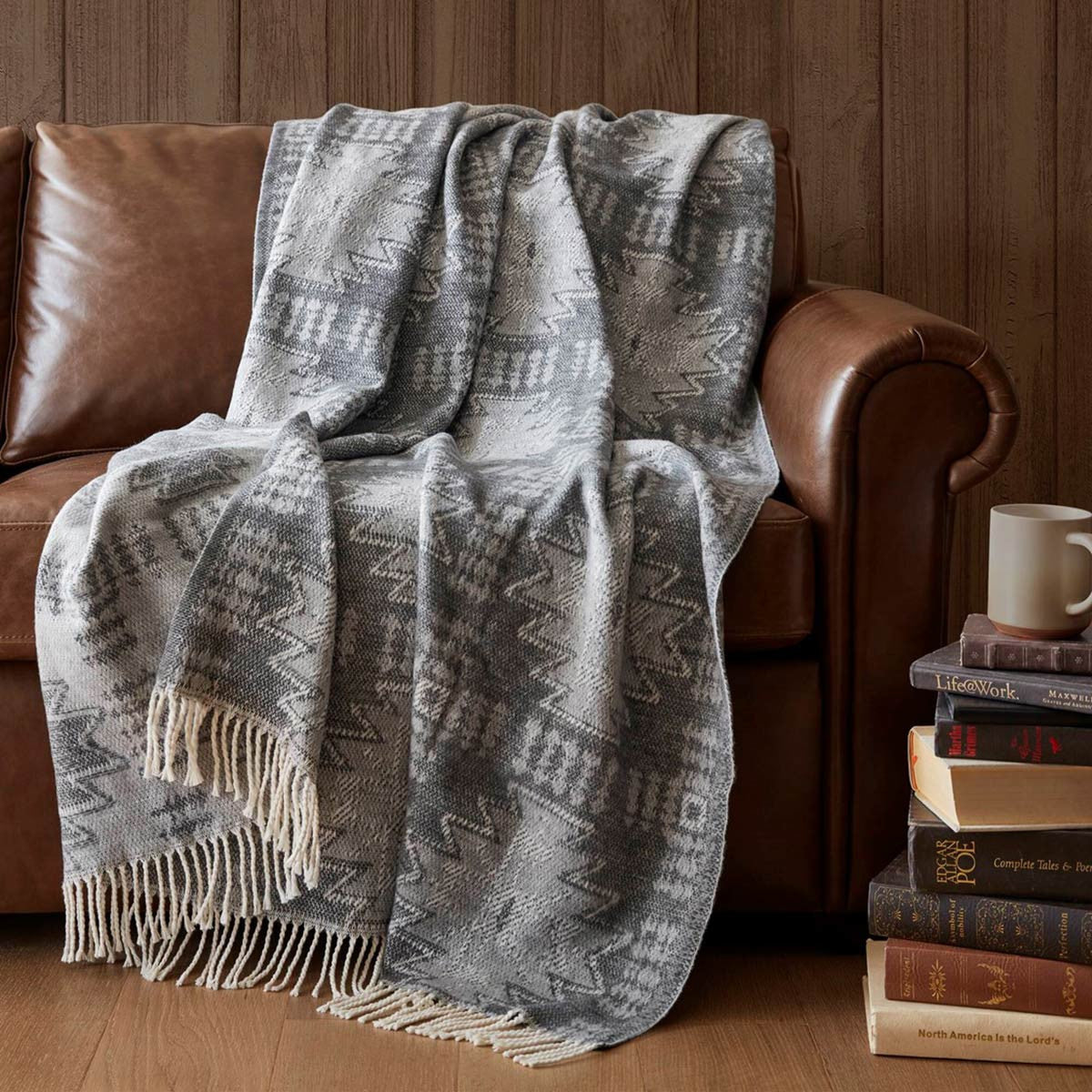 Manitoba Cotton Blend Gray Throw