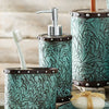 Tooled Turquoise Flowers Lotion Dispenser - OUT OF STOCK UNTIL 10/15/2026