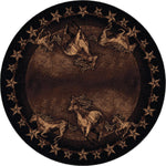 Wild Horses & Stars Rug - 8 Ft. Round