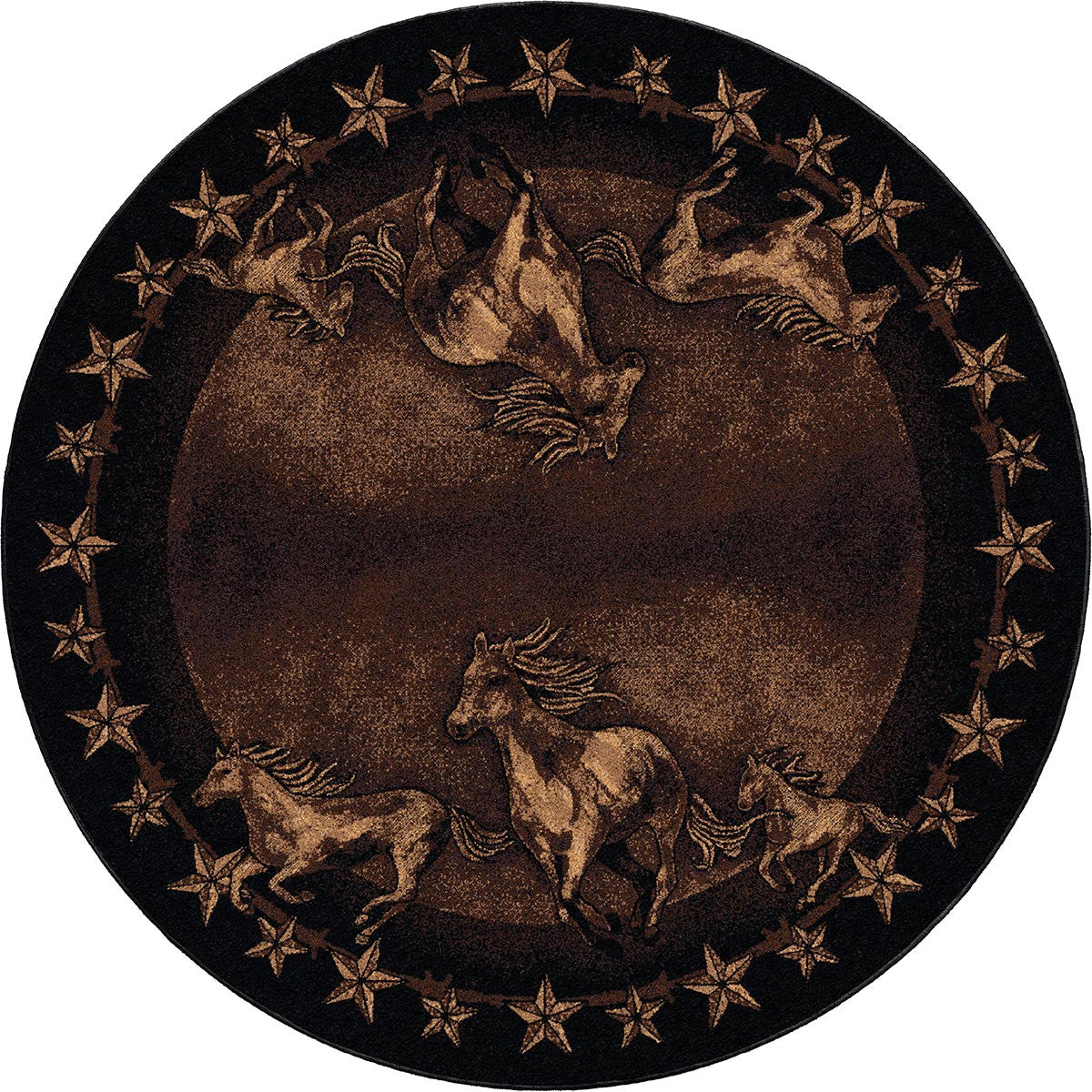 Wild Horses & Stars Rug - 8 Ft. Round
