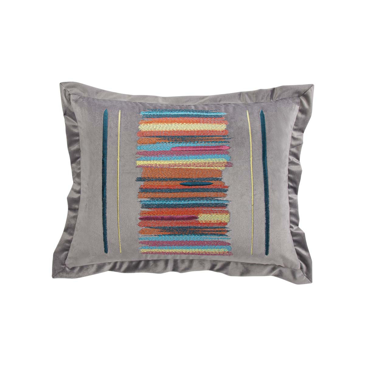 Sunset Embroidered Kidney Pillow