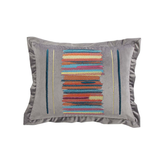 Sunset Embroidered Kidney Pillow