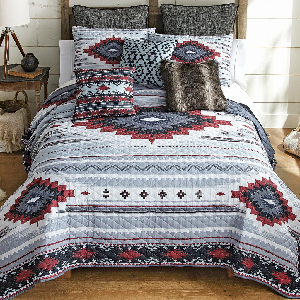 Crimson Ridge Quilt Bed Set - King - CLEARANCE