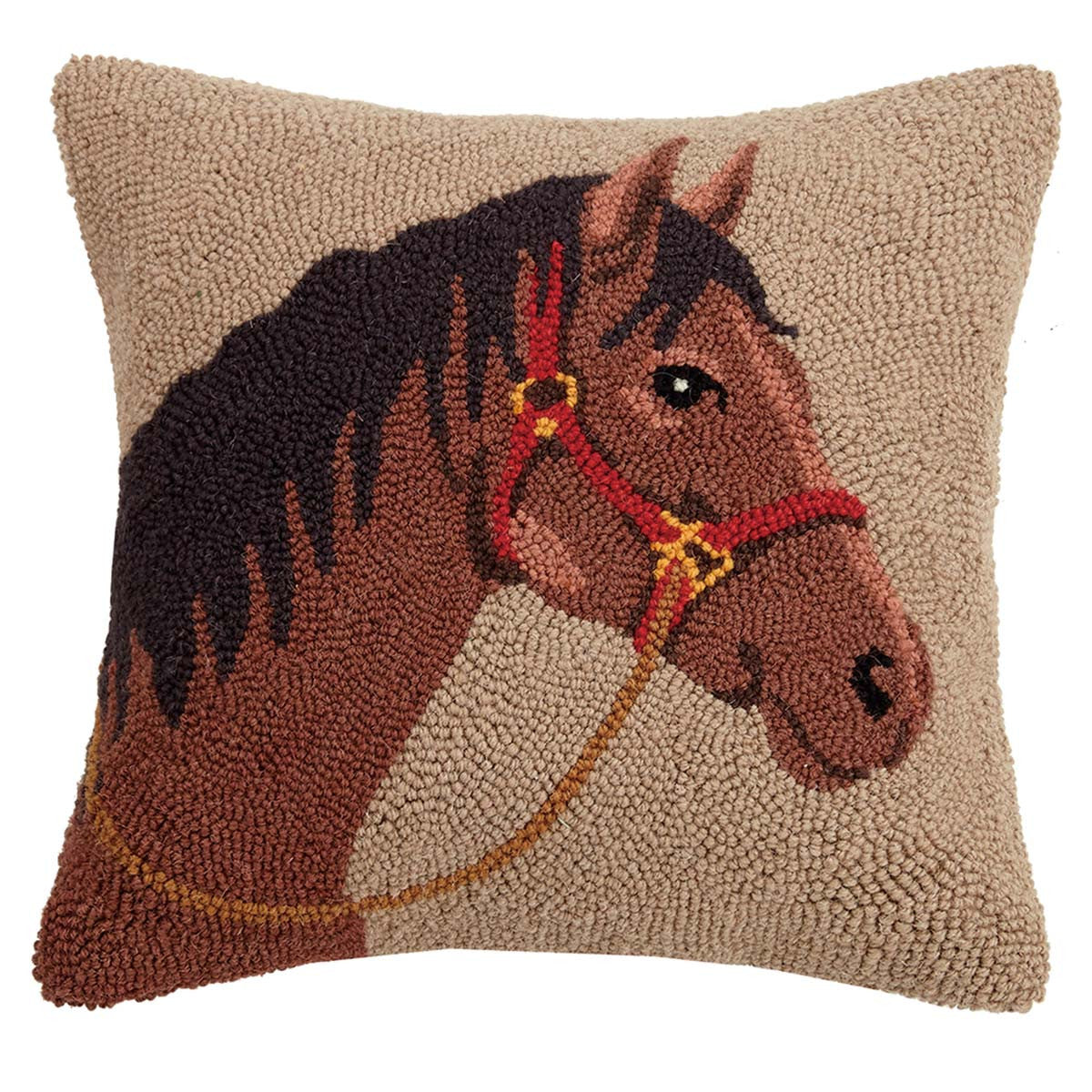 Western Horse Hooked Pillow