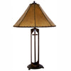 Cross Arch Lamp with 20-Inch Light Brown Rawhide Shade