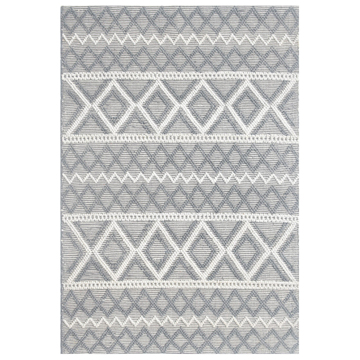 Gray Dancing Diamonds Rug - 9 x 13
