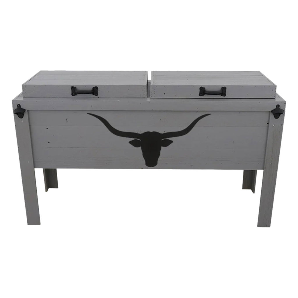 Longhorn Silhouette Double Cooler - Gray