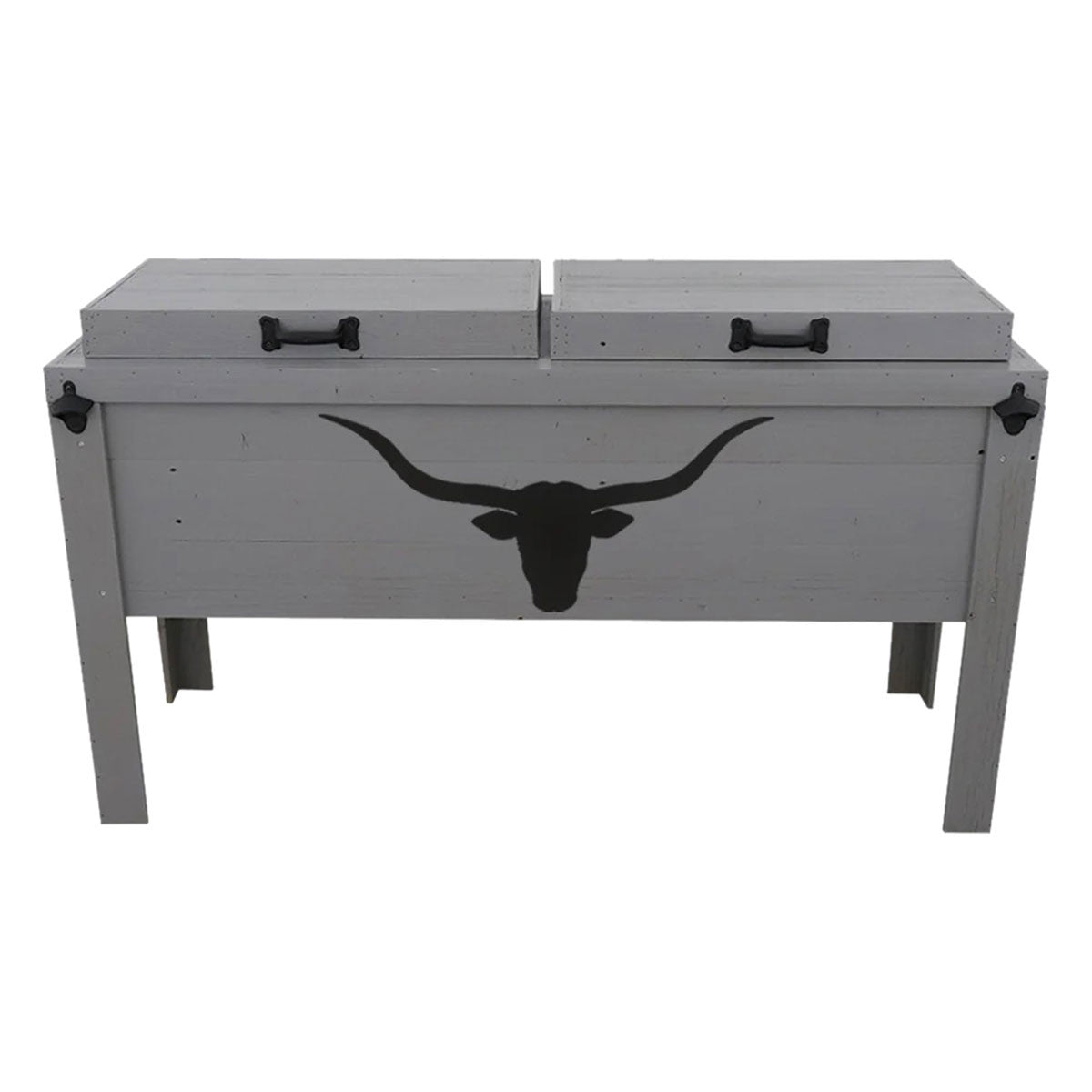 Longhorn Silhouette Double Cooler - Gray