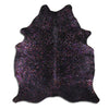 Rainbow Metallic Black Cowhide Rug - Large