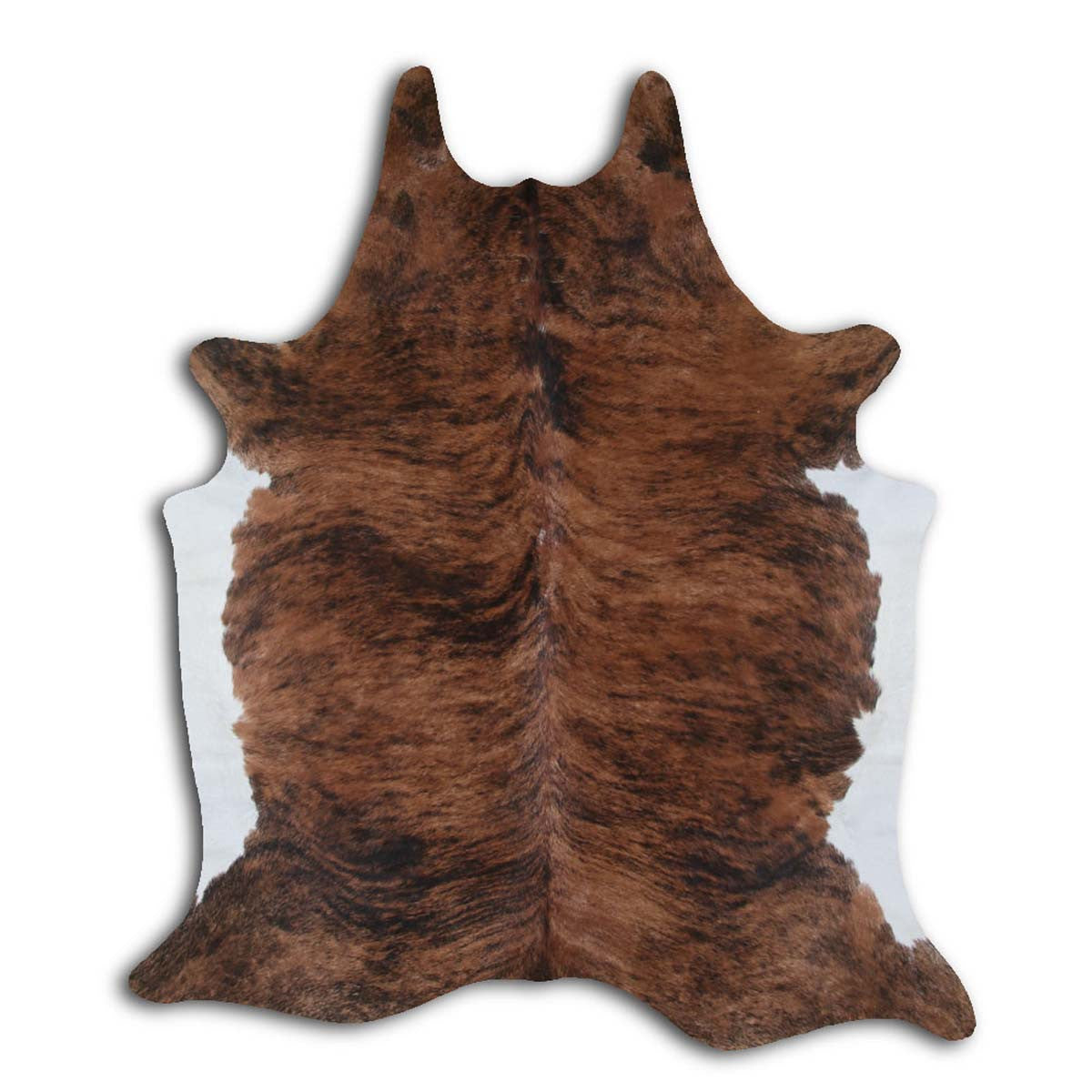 White Belly Tri-Color Cowhide Rug - Large
