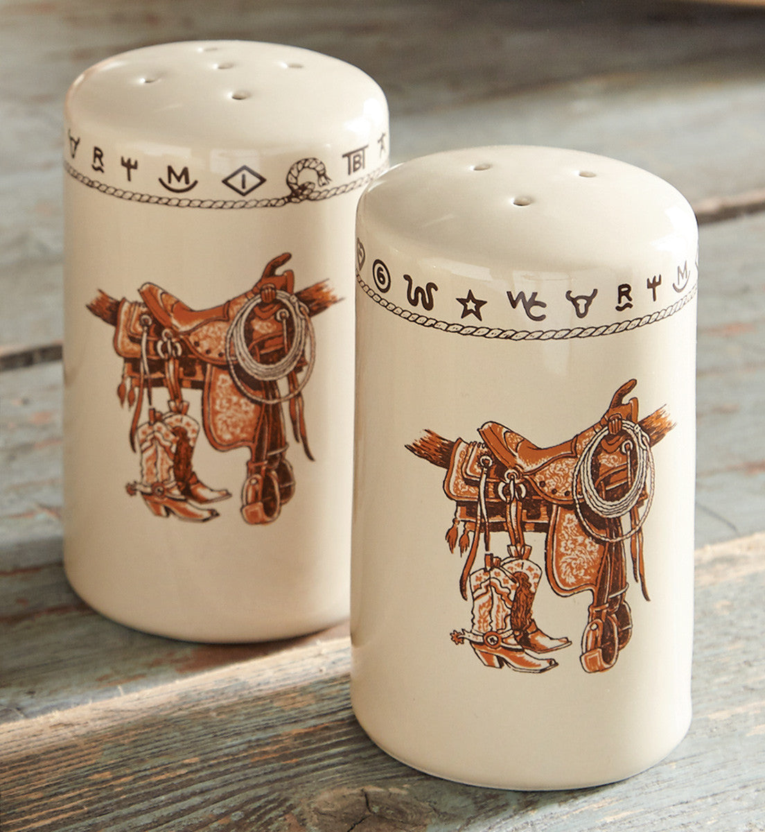 Boots Saddle Salt Pepper Shakers