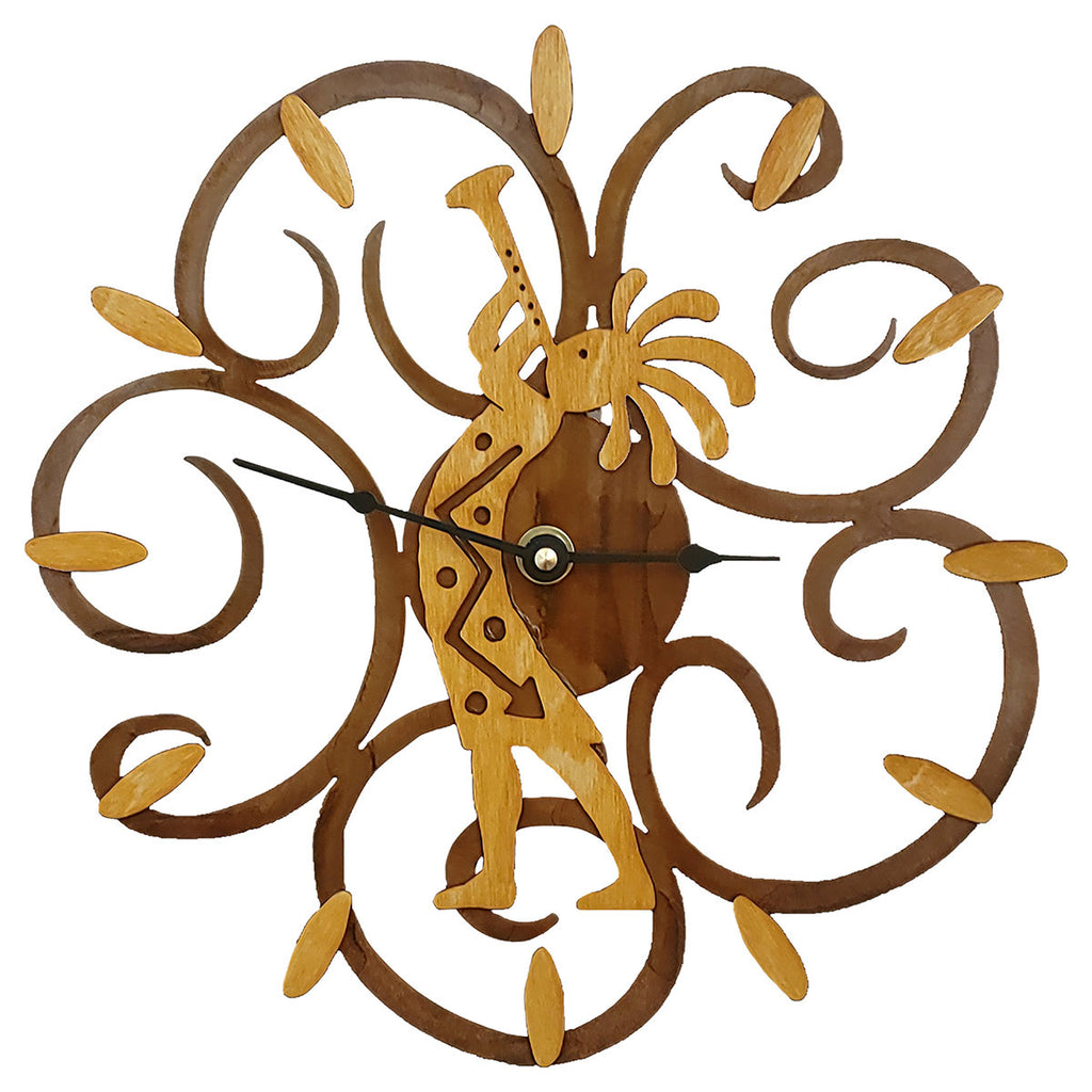 Kokopelli with Trumpet Wall Clock